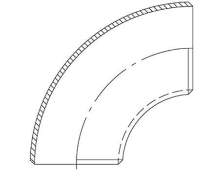 CURVA EN10253 GALVA 3D 90º 168.3MM 6 ATUSA