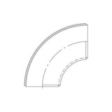 CURVA EN10253 GALVA 3D 90º 168.3MM 6 ATUSA