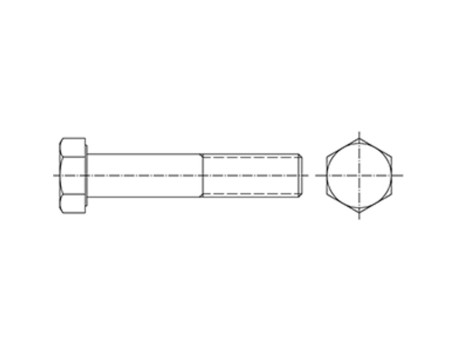 TORNILLO HEXAGONAL DIN931 8.8 ZIN M16X80