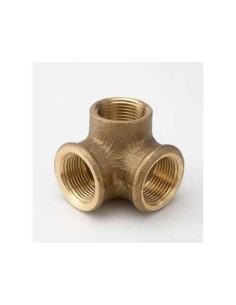CODO H TRES BOCAS LATÓN 3/4 PULGADA METALGRUP