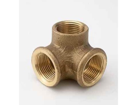 CODO H TRES BOCAS LATÓN 3/4 PULGADA METALGRUP