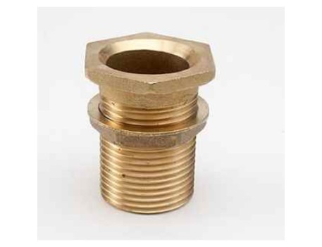 RACOR URALITA CON TUERCA LATON 2 1/2 PULGADAS