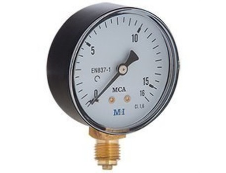 MANÓMETRO 63MM SECO HIDRÁULICO 0-16BAR