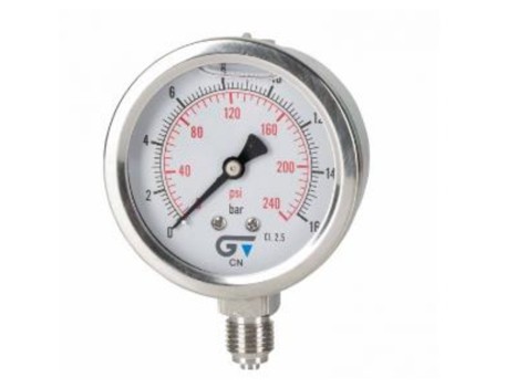 MANÓMETRO GLICERINA Ø63 0-4/0-60PSI INOX GENEBRE