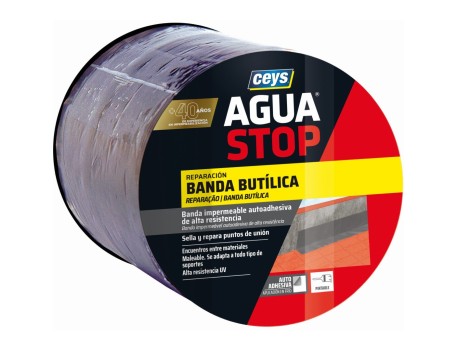 AGUASTOP BANDA IMPERMEABILIZANTE GRIS 10MX15CM