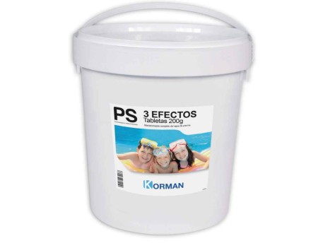 KORMAN CLORO 3 EFECTOS TABLETAS 200G X25KG KM0925