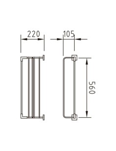 ACCESORIO PORTATOALLAS XTREME CROMADO PARED 2