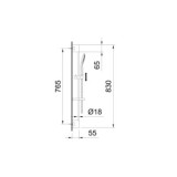 CONJUNTO BARRA DUCHA SYBARI ABS 20X820MM 3 FUNCIONES