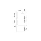 CONJUNTO DUCHA TERMOSTÁTICA EXTENSIBLE GO2 NEGRO MATE 25CM