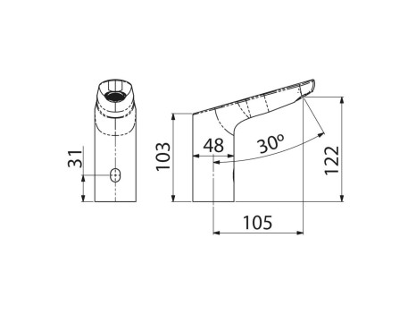 GRIFO ELECTRÓNICO LAVABO 120CM 1 AGUA ELEGANCE AUTOMÁTICO