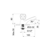 GRIFO INDIVIDUAL GUAYAMA CROMADO MODERNO COMPACTO