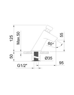 GRIFO TEMPORIZADO LAVABO M28X1.5 R.60734 2
