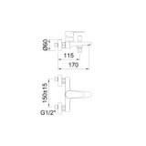 MONOMANDO BAÑO-DUCHA 8L/MIN CH2 ROCKET 62065