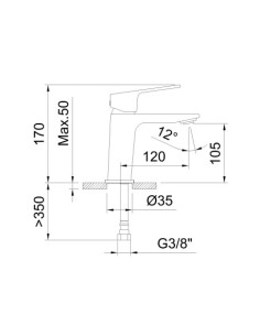 GRIFO LAVABO MONOMANDO 100MM VOGUE XTREME NEGRO 2