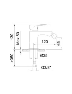 GRIFO BIDÉ MONOMANDO 51MM EC2 AGORA XTREME NEGRO 2