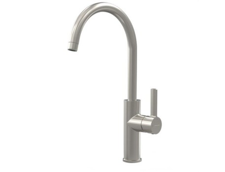 GRIFO FREGADERO ALPINA BRUSHED NICKEL REDONDO