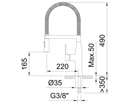 MM.FREGADERO EC2 CHEF AGORA 165MM 2 FUNCIONES