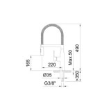 MM.FREGADERO EC2 CHEF AGORA 165MM 2 FUNCIONES
