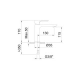 MONOMANDO LAVABO 115MM SAONA SLIM ECOLÓGICO