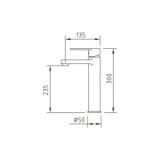 MONOMANDO LAVABO 235MM EC3 ARTIC XTREME