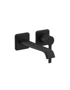 MONOMANDO LAVABO EMPOTRAR NEGRO VELVET I CROMADO