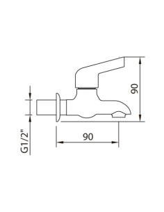MONOMANDO LAVABO MURAL START ELEGANCE CROMADO 2