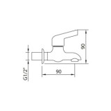 MONOMANDO LAVABO MURAL START ELEGANCE CROMADO