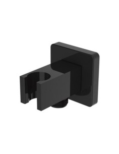 SALIDA FLEXO MURAL NEGRO SQUARE CON SOPORTE CLEVER 61112