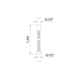 FLEXO DUCHA INOX 1.2M ALTURA 1.2H ACS CERTIFICADO