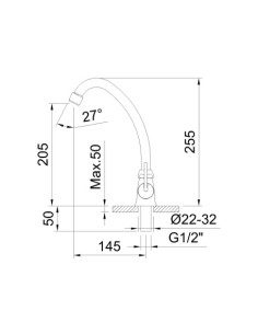 GRIFO FREGADERO S12 URBAN MONOMANDO 2