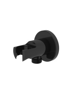 SALIDA FLEXO MURAL LATERAL CON SOPORTE NEGRO ROUND