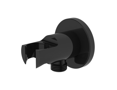 SALIDA FLEXO MURAL LATERAL CON SOPORTE NEGRO ROUND