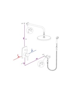 CONJUNTO MONOMANDO DUCHA EMPOTRADO 2 VÍAS BOX 2