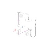 CONJUNTO MONOMANDO DUCHA EMPOTRADO 2 VÍAS BOX