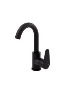 MONOMANDO LAVABO 180° TUBO ROCKET NEGRO MATE
