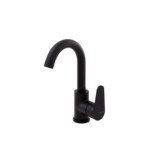 MONOMANDO LAVABO 180° TUBO ROCKET NEGRO MATE