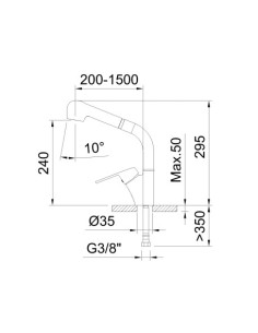 GRIFO COCINA EXTRAIBLE EC2 S12 URBAN MONOMANDO 61129 2