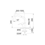 GRIFO COCINA EXTRAIBLE EC2 S12 URBAN MONOMANDO 61129
