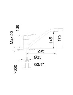 MONOMANDO FREGADERO HORIZONTAL GO! 145MM CROMO 2