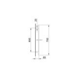 BARRA DUCHA ABS 30X10X700MM TREND 99620 CROMO