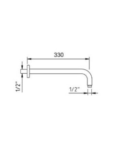 BRAZO CABEZAL DUCHA LUZIA 96153 CROMADO 2