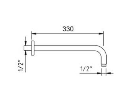BRAZO CABEZAL DUCHA LUZIA 96153 CROMADO