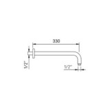 BRAZO CABEZAL DUCHA LUZIA 96153 CROMADO