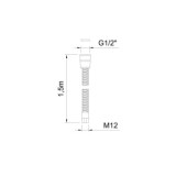 FLEXO INOX 1.5M PARA FREGADEROS EXTRALARGO