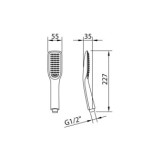 TELEFONO DUCHA ABS TREND 55X100MM ERGONÓMICO