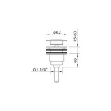 VÁLVULA DESAGÜE QUICK-CLACK BLANCO MATE 1 1/4 STANDARD