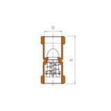 VÁLVULA RETENCIÓN KENT ROSCAR H-H 1 1/4 PULGADAS