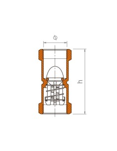 VÁLVULA RETENCIÓN KENT ROSCAR H-H 2 PULGADAS 2
