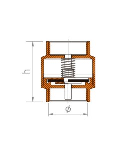 VÁLVULA RETENCIÓN KENT NY ROSCAR H-H 2