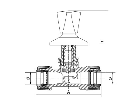 LLAVE PASO EMPOTRABLE PPR F60.302 DE 22MM STANDARD